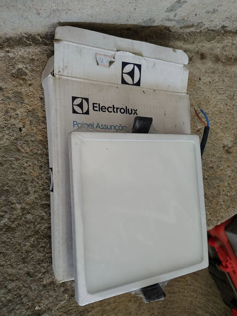 painel assunção embutir quadrado 16w amarela 