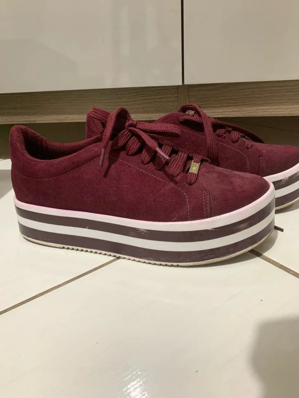 Vinho Feminino Tenis Vizzano Plataforma Vinho Buy Tenis Feminino