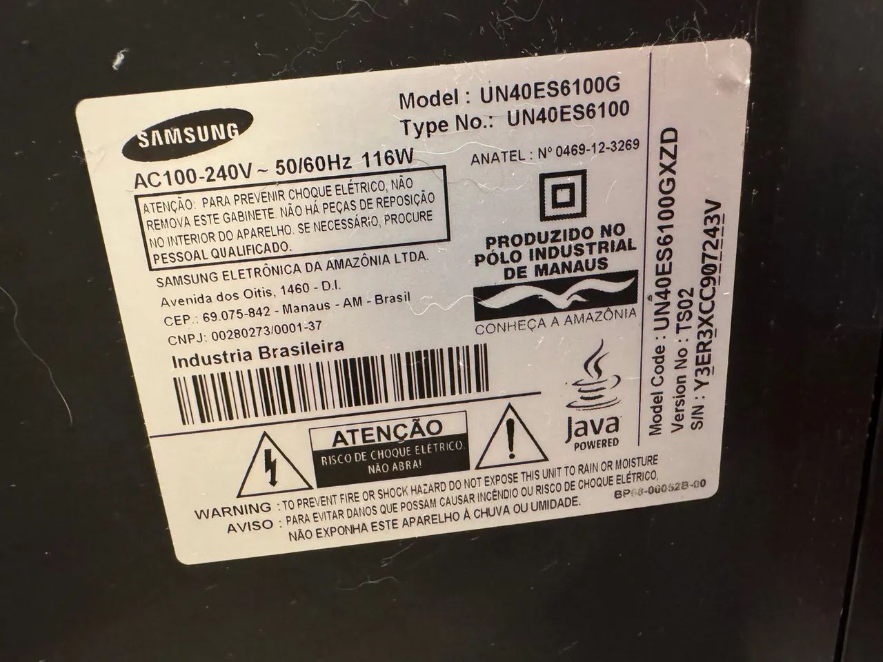 TV Samsung 40 polegadas Full HD Smart
