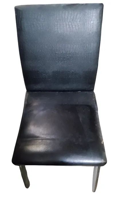 4 Cadeiras de Jantar em Couro Preto