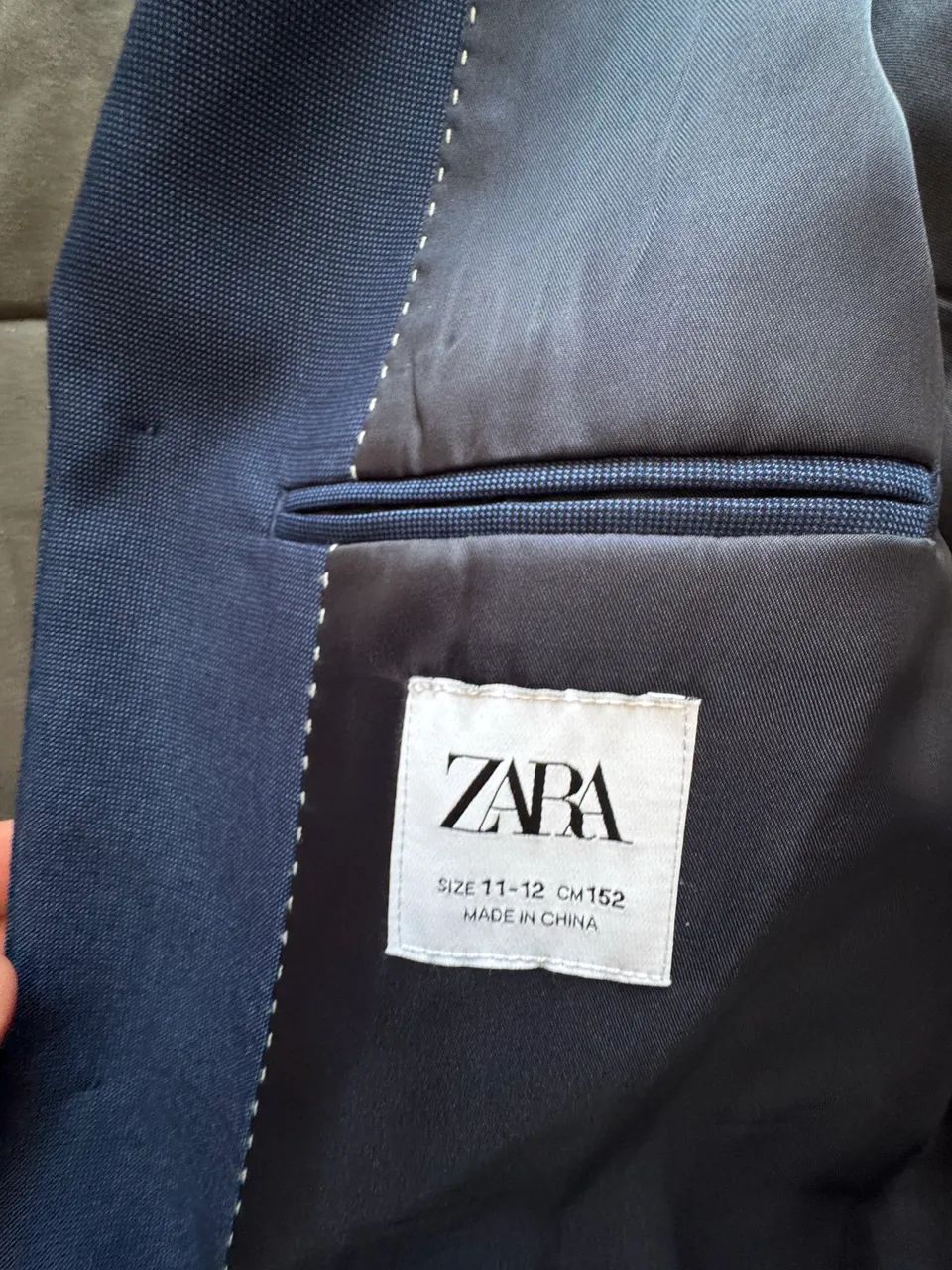 Terno Costume Zara Kids Azul Escuro Novíssimo  - Foto 2