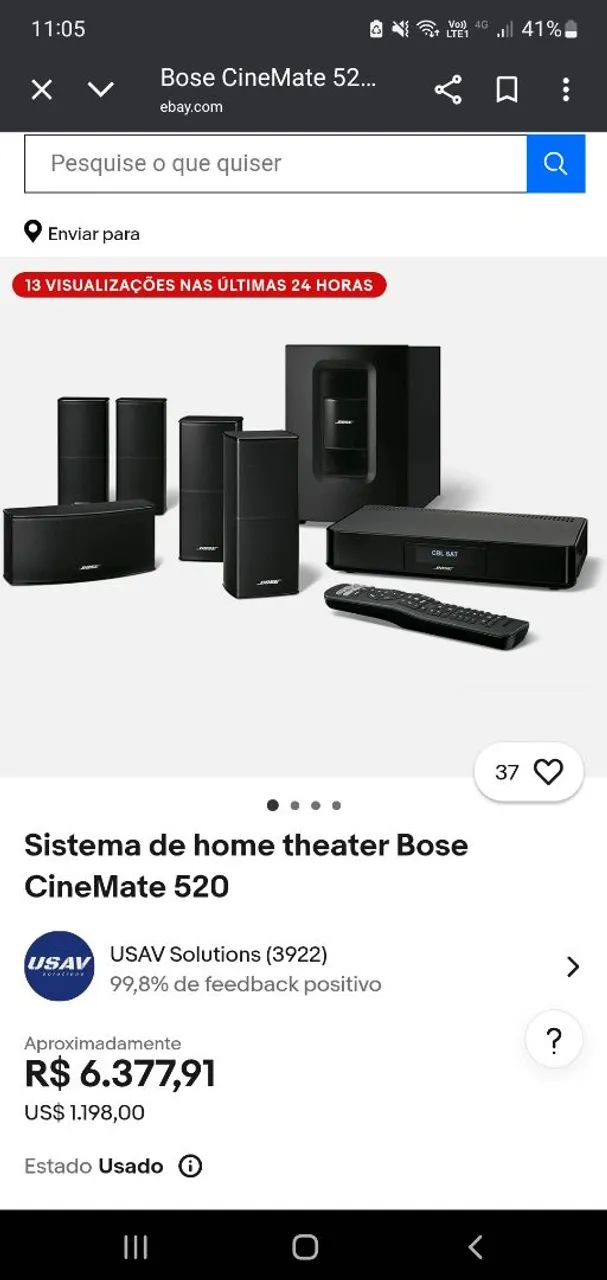 Home theater bose cinemate 520 4k 5.1 upgrade cx central