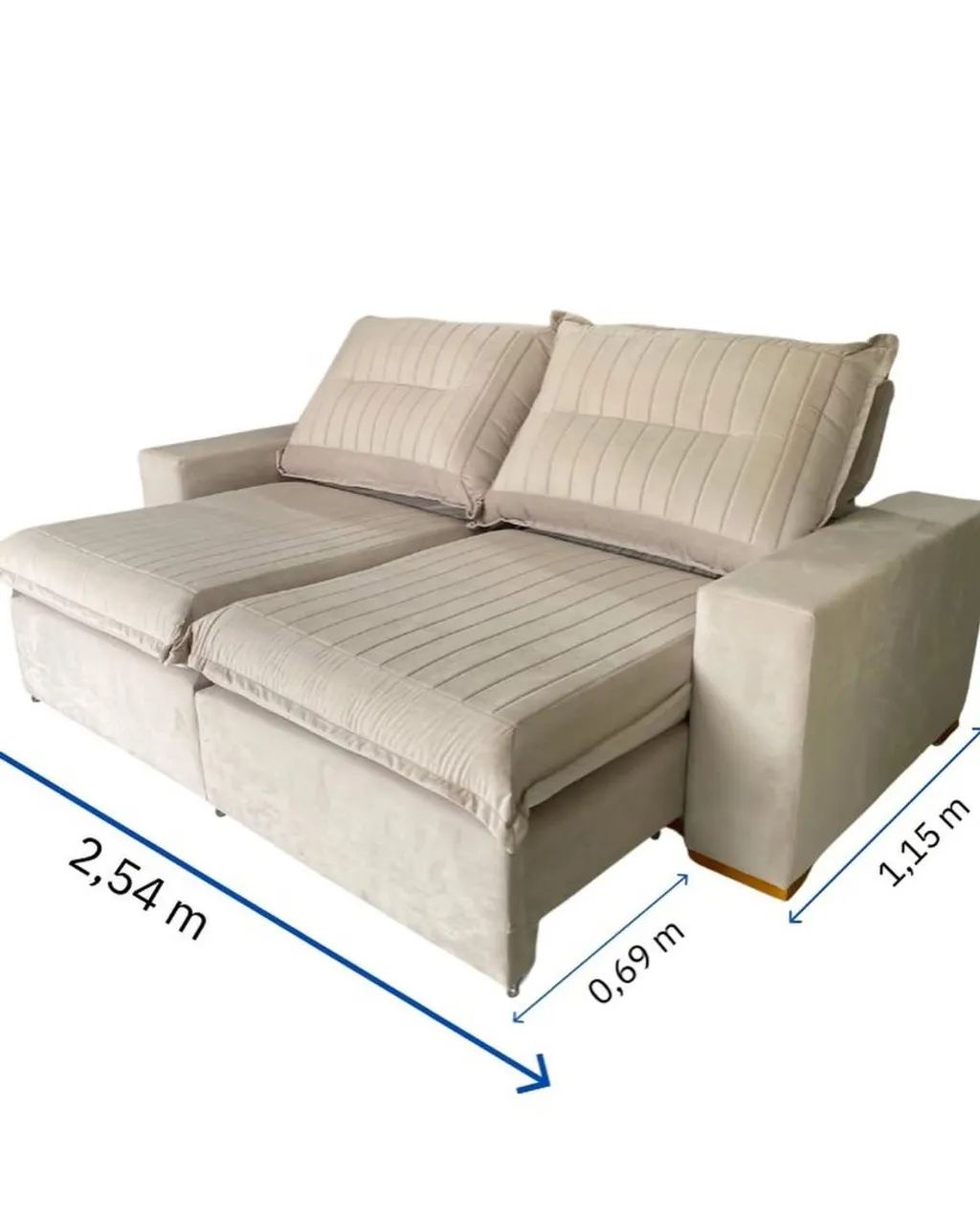 Sofá Retrátil e Reclinável Pienzo 2,50 metros  - Foto 2