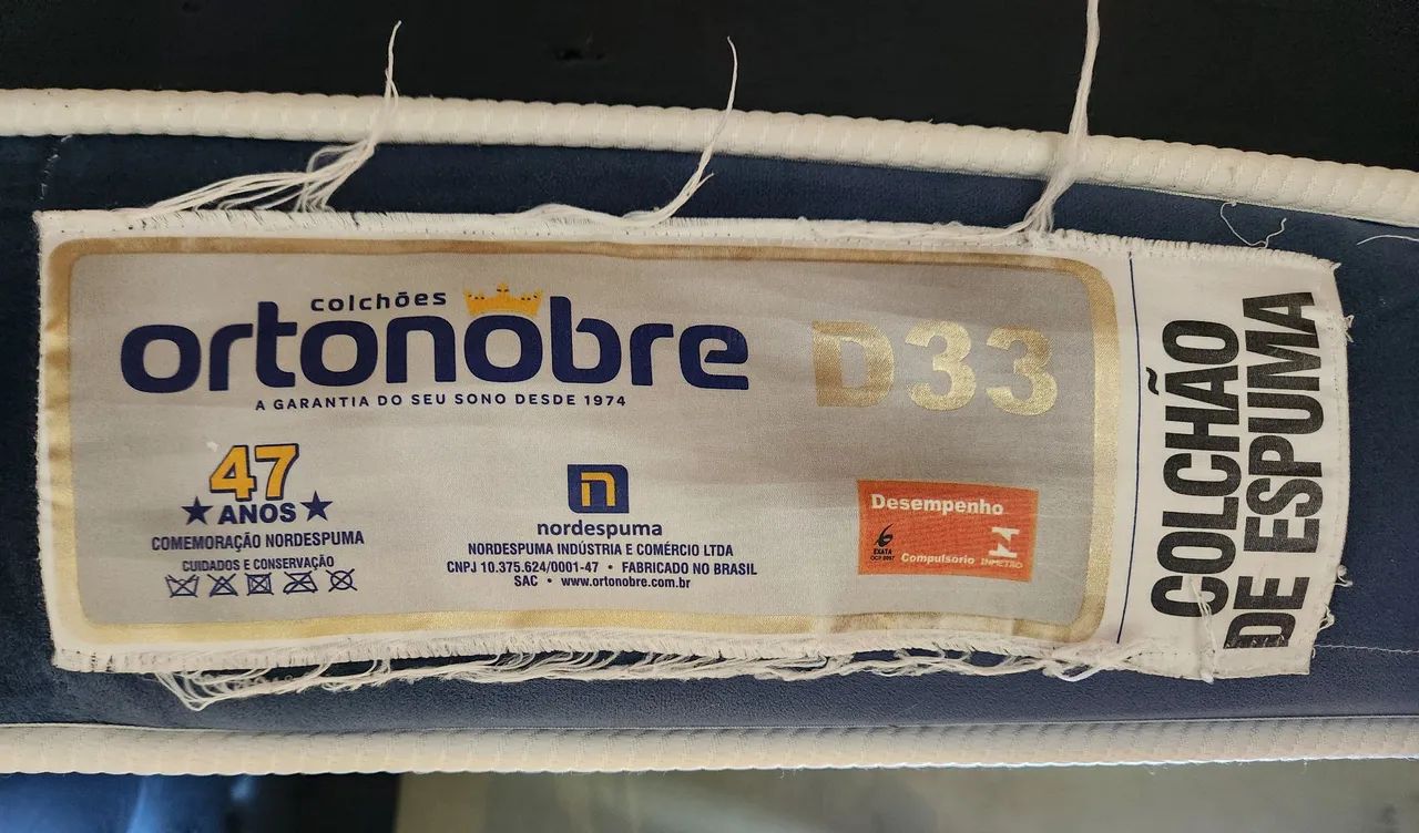 Colchão Ortonobre D33 de Espuma 