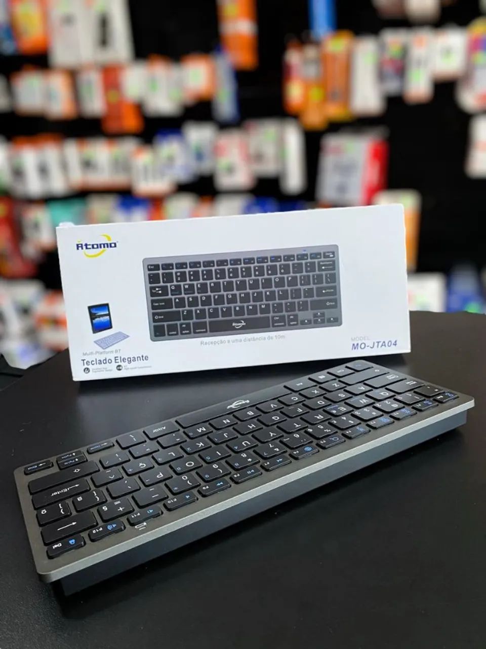 TECLADO SEM FIO BLUETOOTH ÁTOMO MO-JTA04 - Foto 2