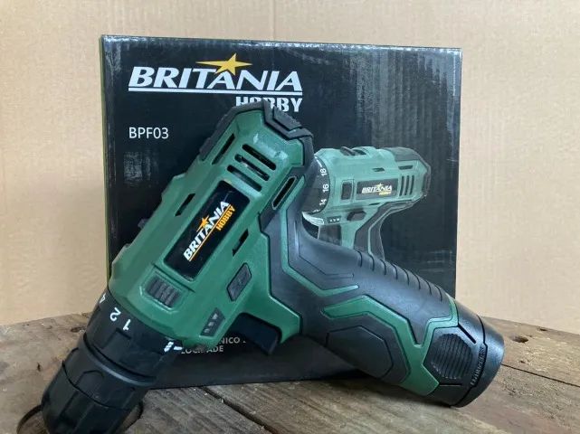 Parafusadeira e Furadeira Britânia 2 em 1 na caixa  - Foto 3