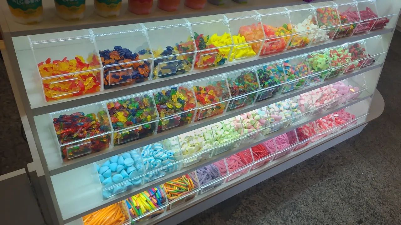 Pote de doces em acrílico - NOVO
