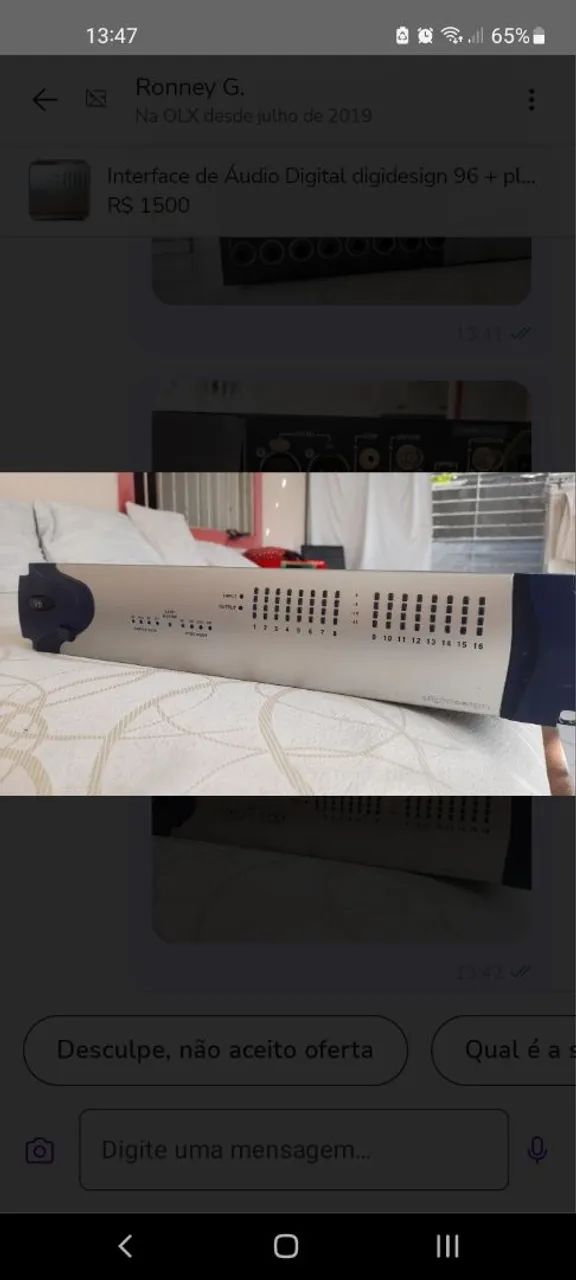 Interface de Áudio Digital digidesign 96 + placa pci HD core - Foto 2