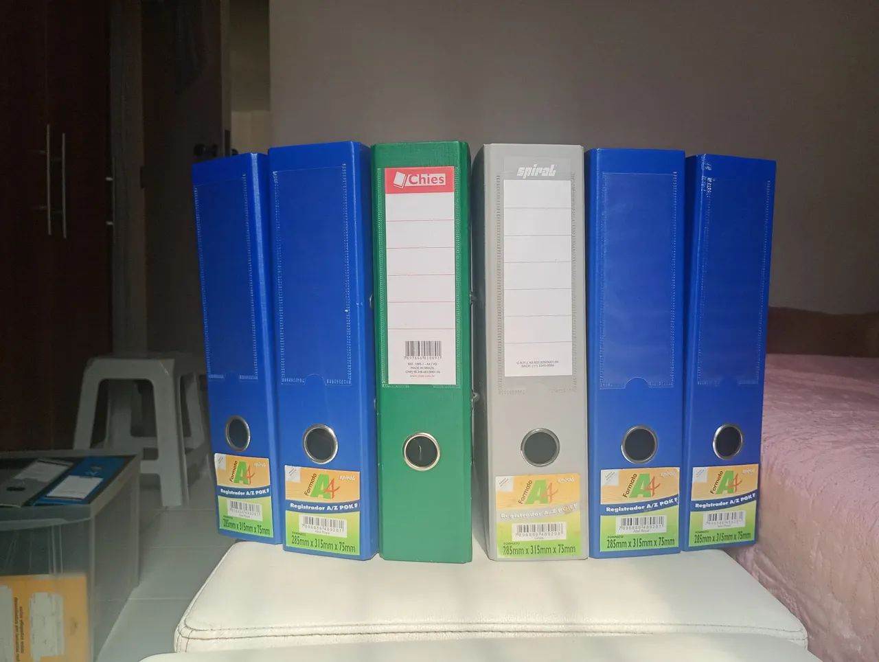 Kit de 6 Fichários A4