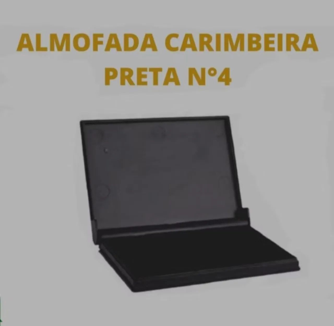 Almofada para Carimbo - Carimbeira N°4 Grande com Tinta Preta - Foto 2