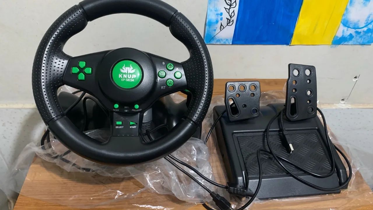Xbox 360 + Volane com Pedal KNUP - Completo e Conservado! - Foto 4