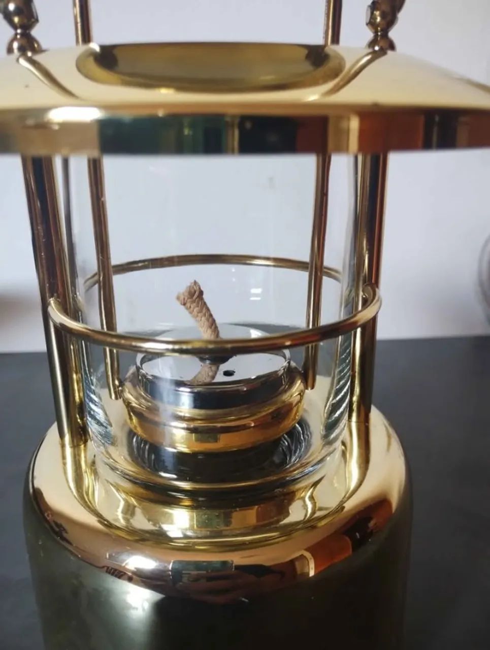 ANTIGA LUMINÁRIA DE NAVIO A ÓLEO VINTAGE CONFECCIONADA EM BRONZE - Foto 2