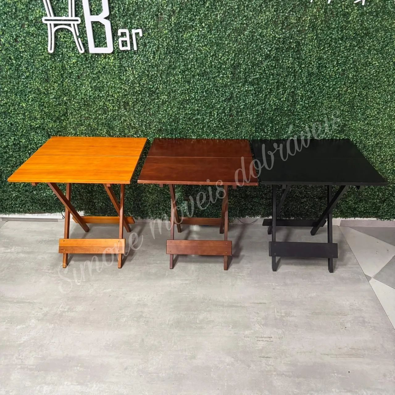Mesa dobravel 70x70 em madeira maciça - Foto 2