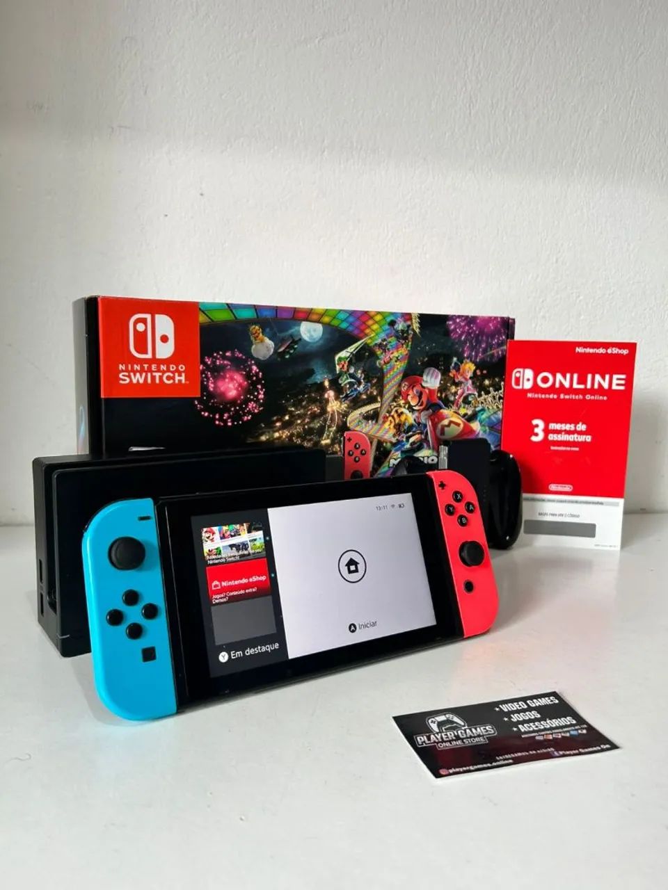 Nintendo Switch V2 Completo! (Aceito Cartão)