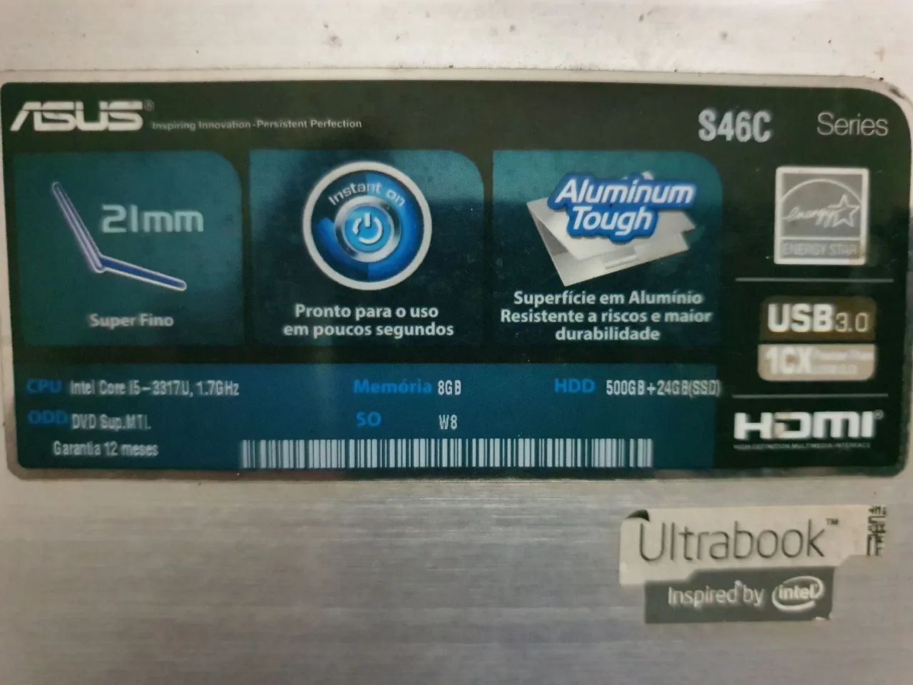 Carcaça do Notebook Asus S46C com Tela, teclado e mouse - Foto 3