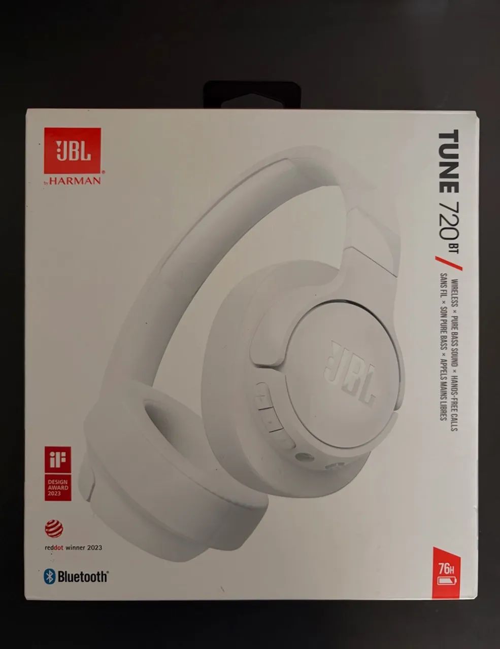 Fone JBL Tune 720BT Bluetooth com Caixa e NF