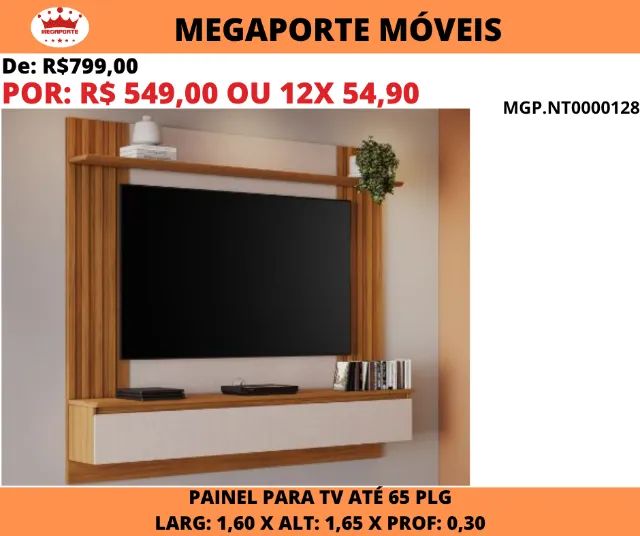 Painel NT 1,60 P/Tv até 65 Polegadas