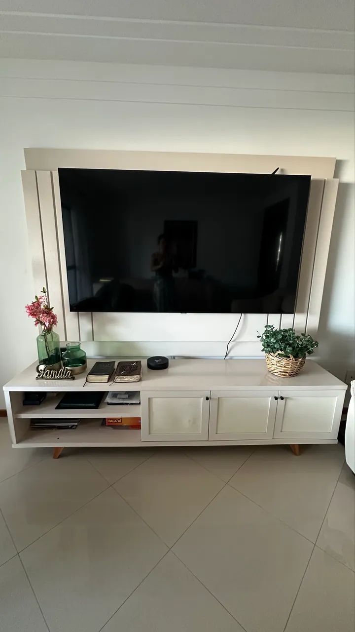 Rack para tv com estante 