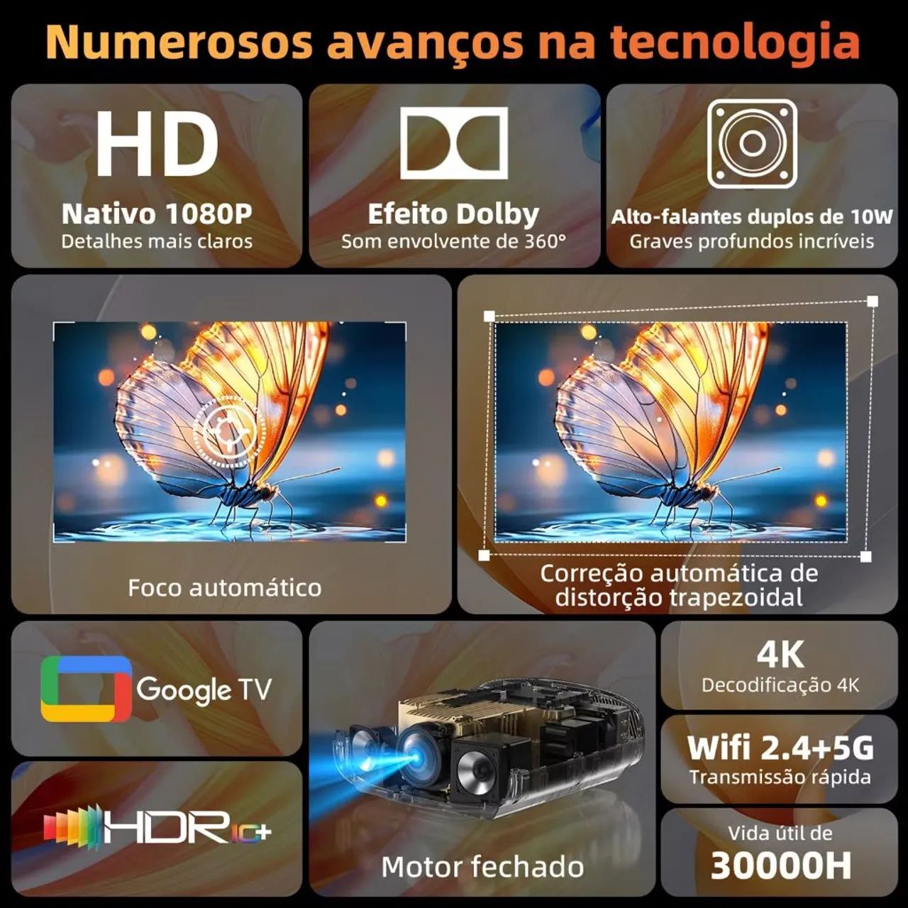 Projetor Bettdow 1090p full Hd - Foto 2