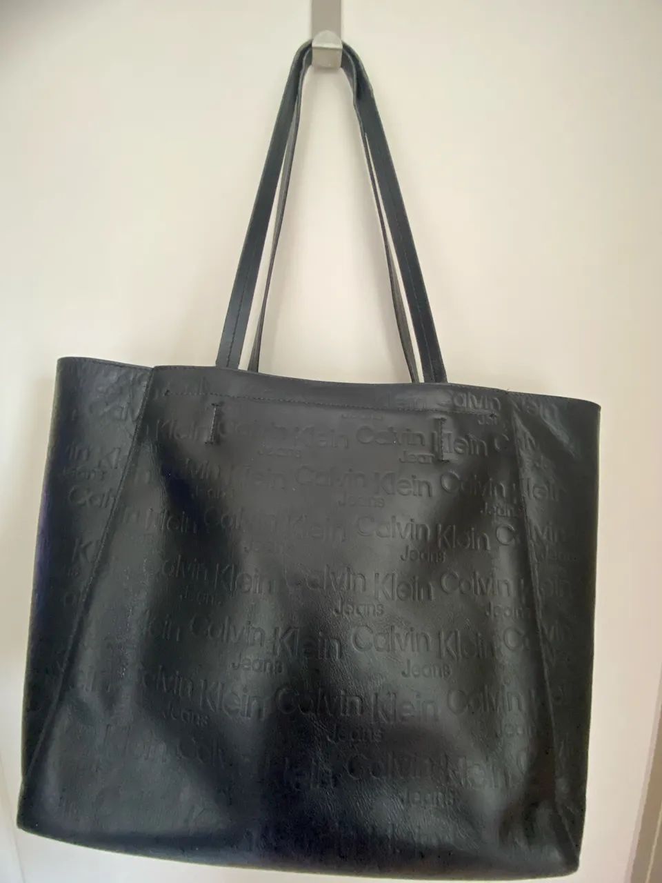 Bolsa tote Calvin Klein couro preta - Foto 2