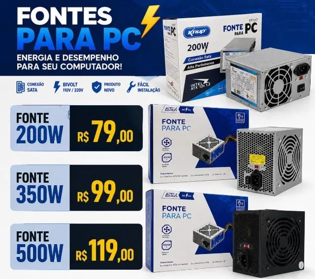 Fonte ATX de computador  500w - Foto 2