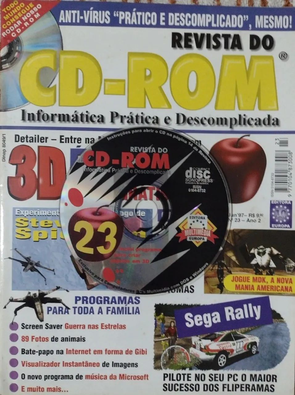 CD-ROM de 1997 "Informática Prática, Descomplicada e Completa" - PC - Mês de junho
