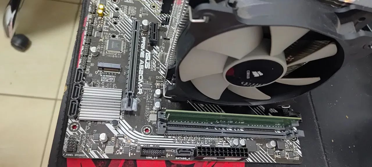 Kit placa mãe Asus A520, processador Rizem 9 3900x 12 núcleos e 24 threads e 16gb de ram
