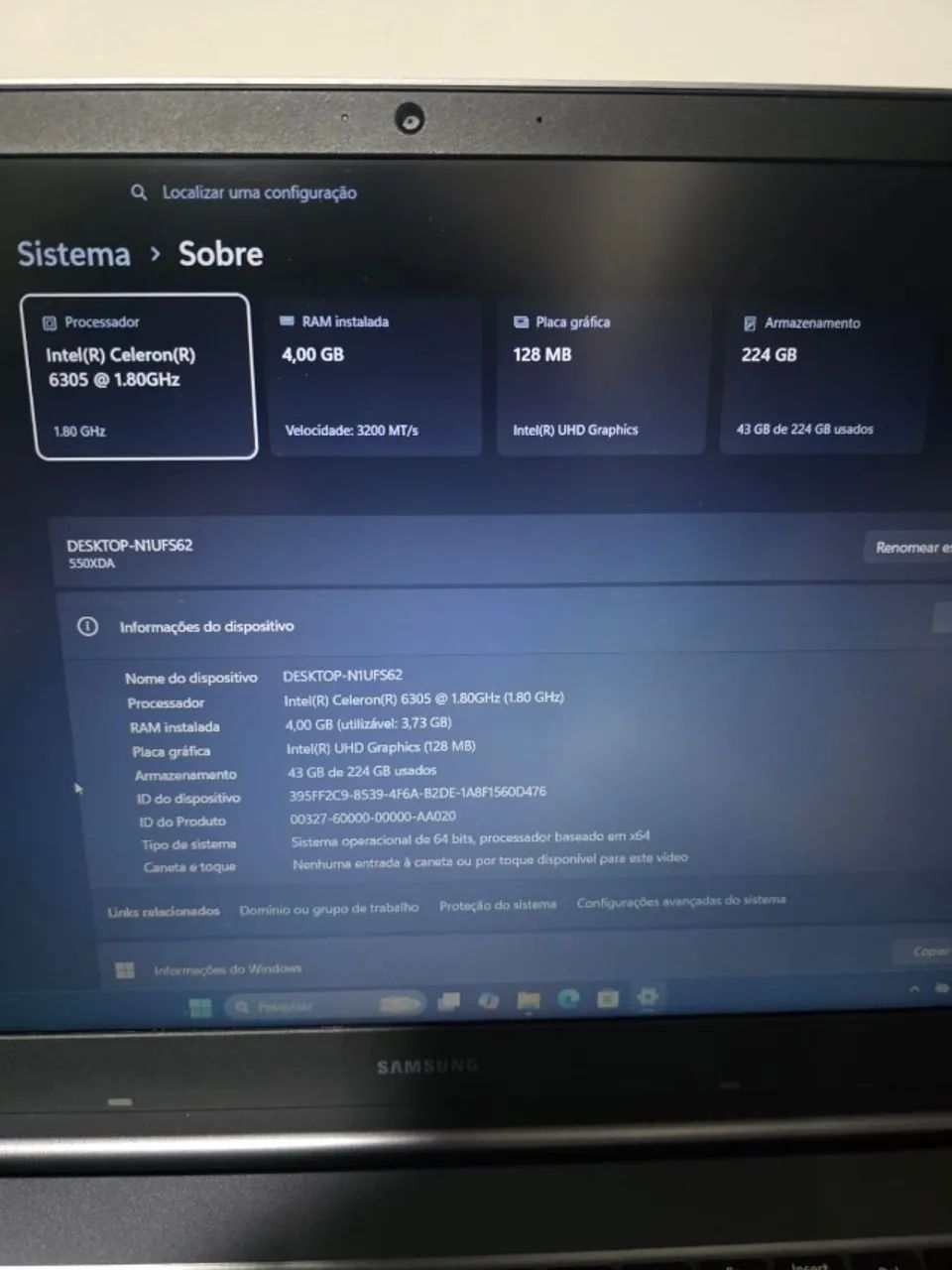 Notebook Samsung Intel Celeron  - Foto 4