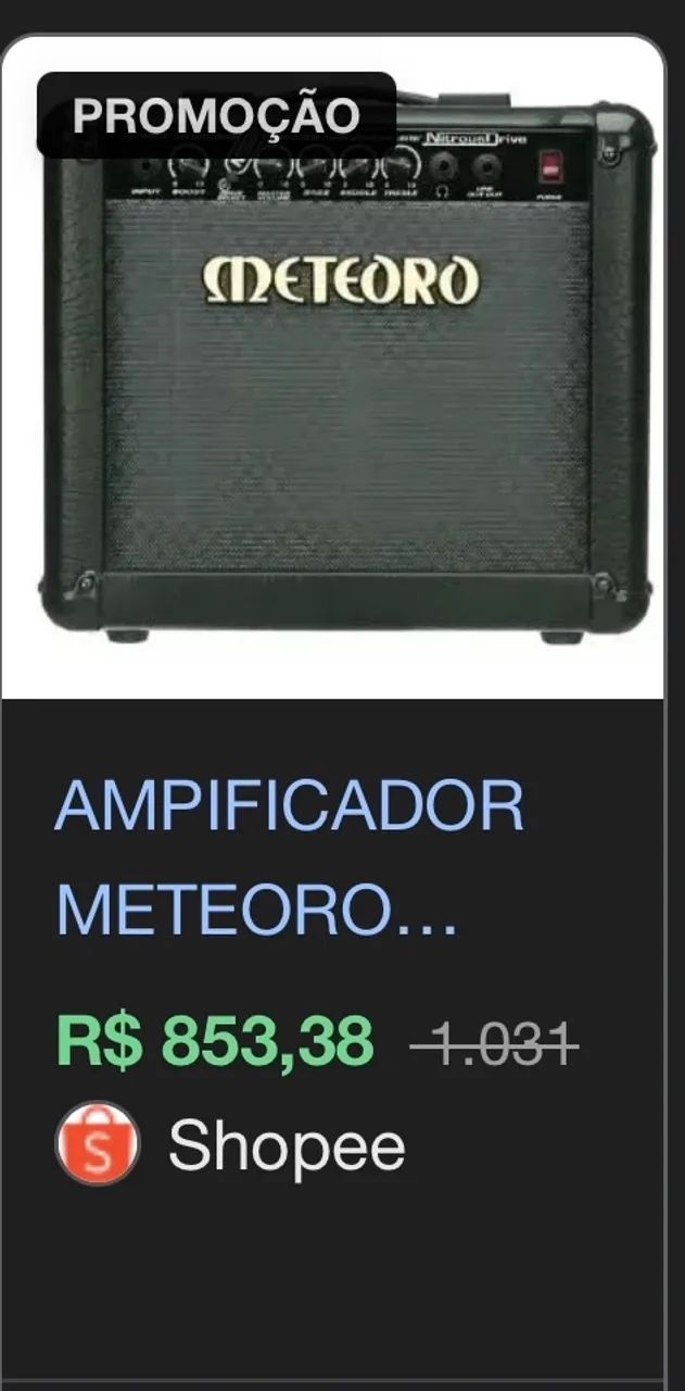 Caixa amplificada meteoro em perfeito estado422024319620229123
