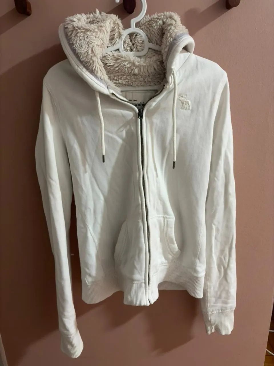 Moletom abercrombie - feminino - tamanho m - capuz e pelo 