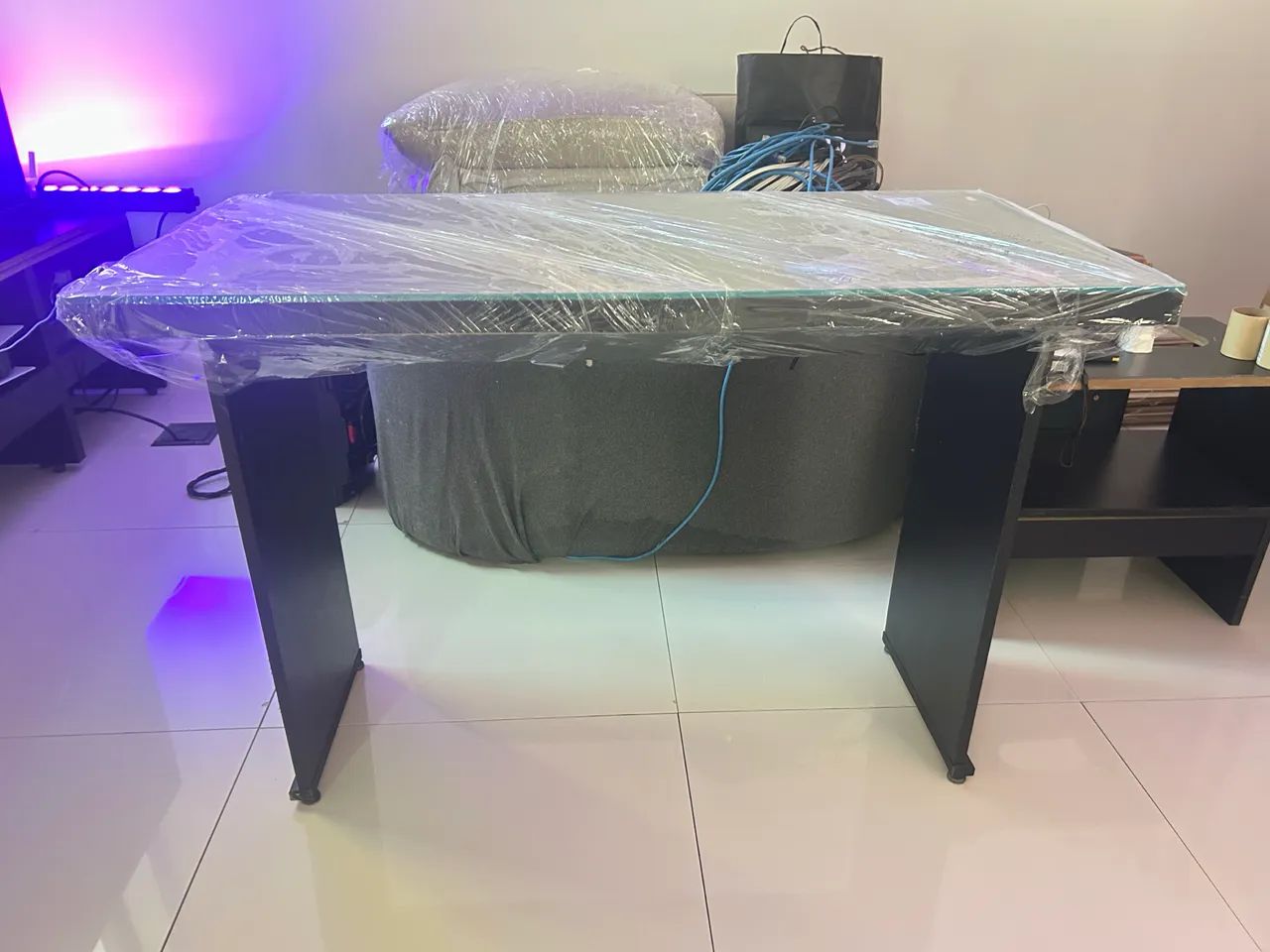 Mesa com vidro temperado  1,00x50cm  - Foto 3