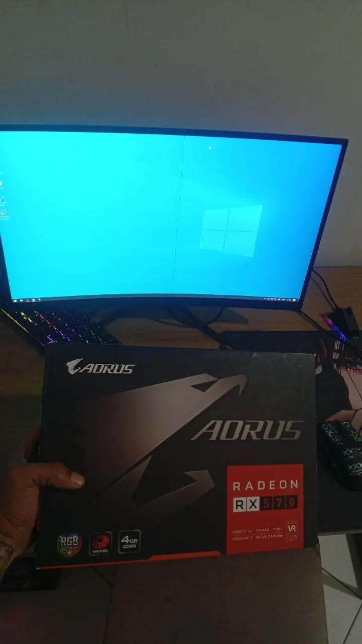 RX 570 AORUS ORIGINAL ( NAO É CHINESA) - Foto 2