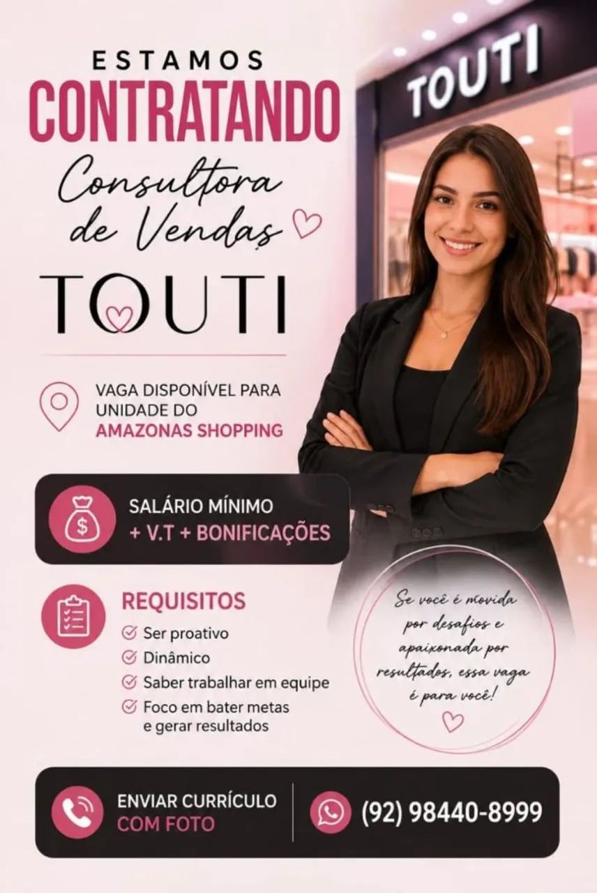 Contrats se Vendedora de perfumes 