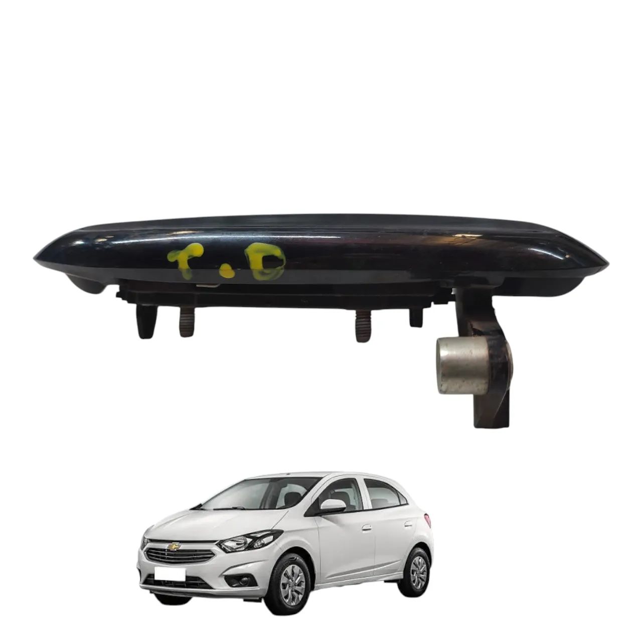 Maçaneta Externa Traseira Direita Onix Prisma 2013 A 2019 Preto