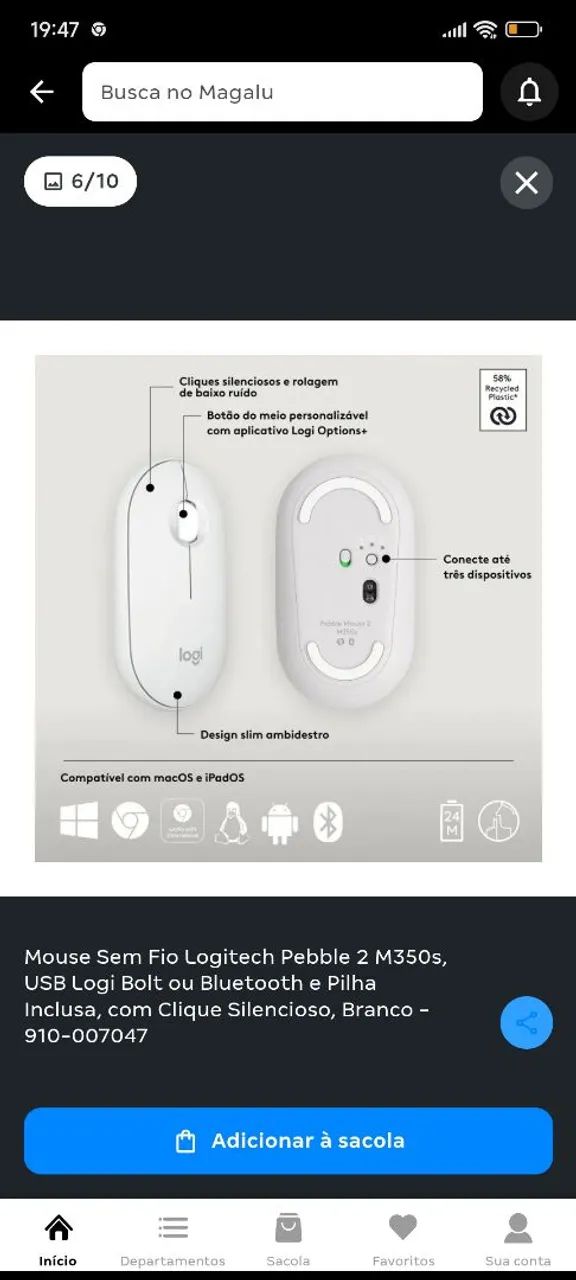 Mouse Sem Fio Logitech pra vender logo  - Foto 2