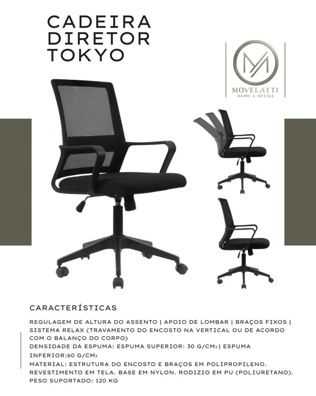 Cadeira diretor tokio 