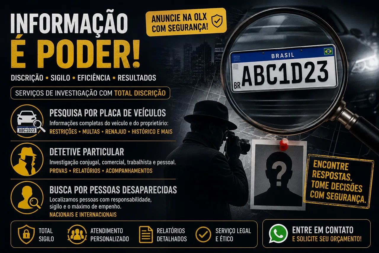 SERVIÇOS DE INVESTIGAÇÃO E PESQUISA DE INFORMAÇÕES