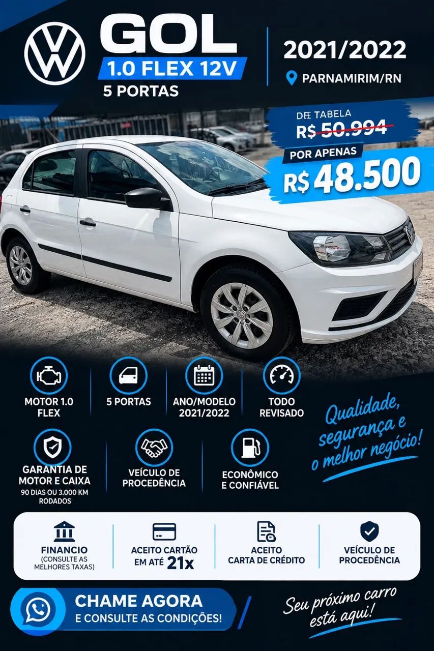 Volkswagen Gol GOL 1.0 FLEX 12V 5P 2022