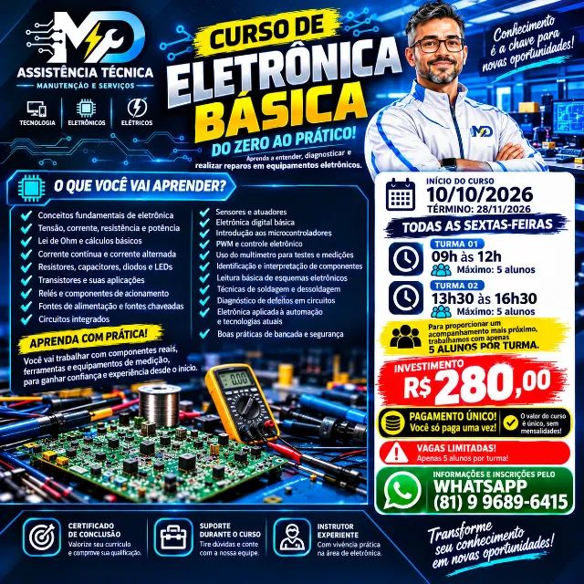 ? CURSO DE ELETRÔNICA BÁSICA ? APRENDA ELETRÔNICA NA PRÁTICA! ?