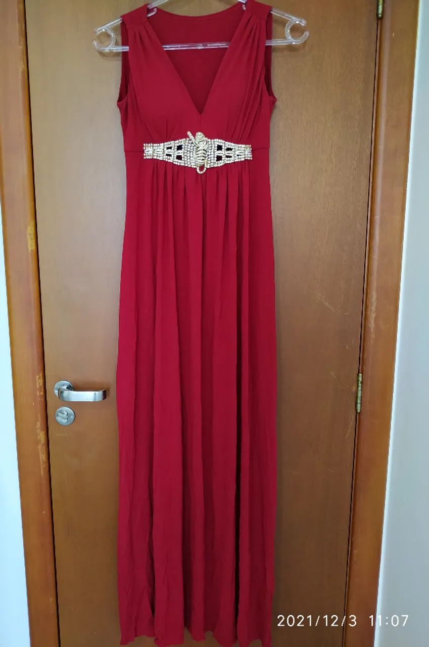 Vestido longo vermelho