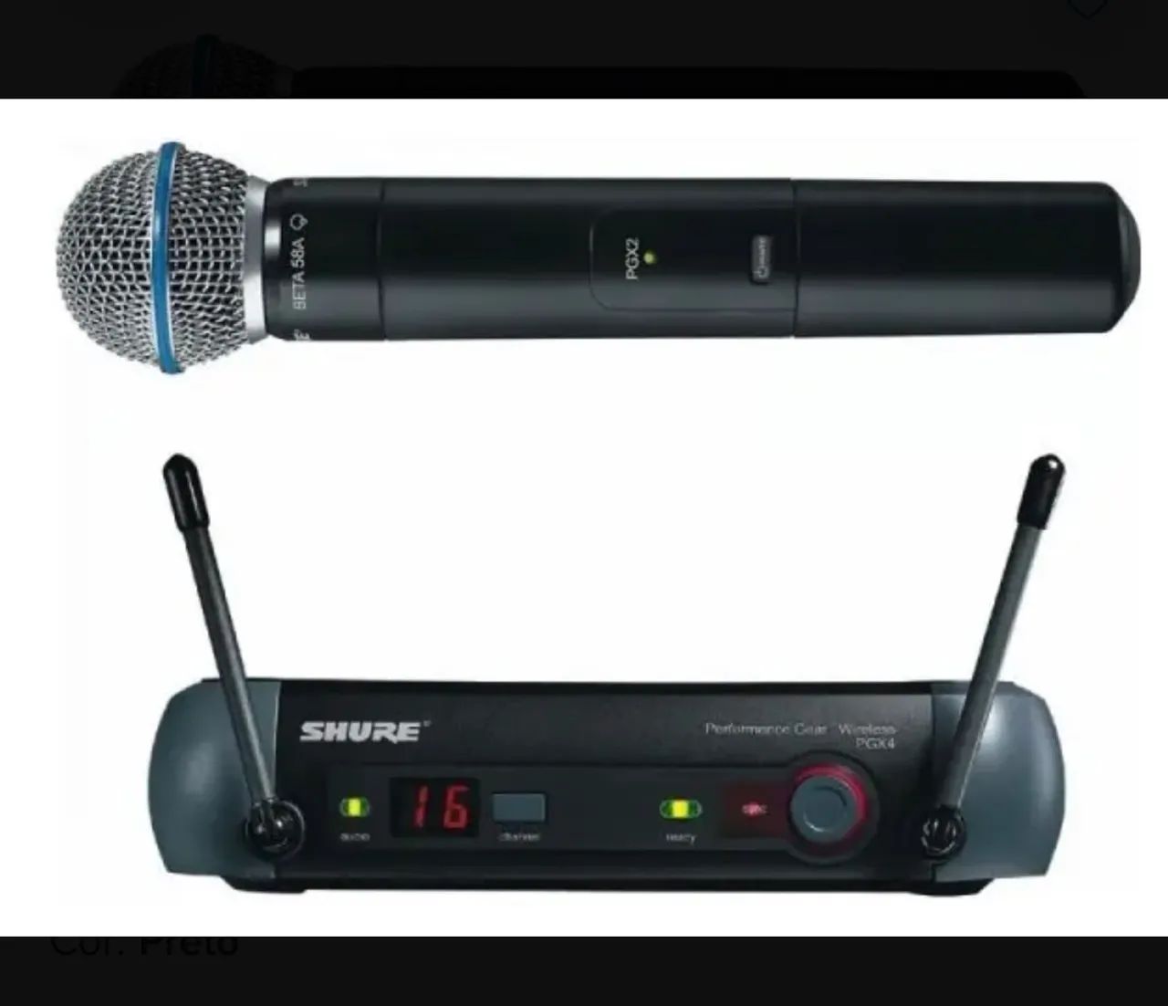Vendo microfone completo Shure sm58 PGX/24 - Foto 2