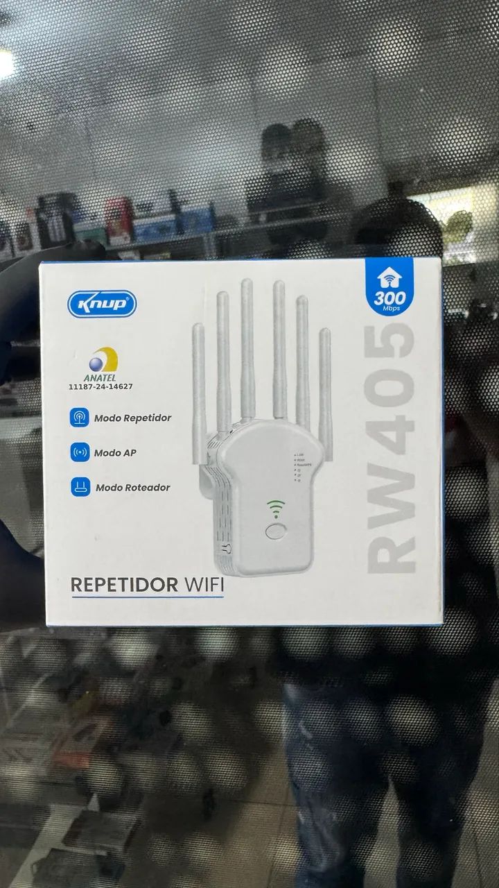 Amplificador de Sinal Wi-Fi Knup 2.4GHz com 6 Antenas Externas