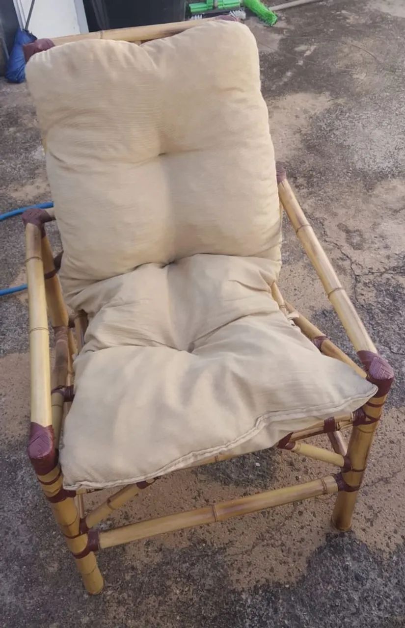 Conjunto de cadeiras de bambu - Foto 4