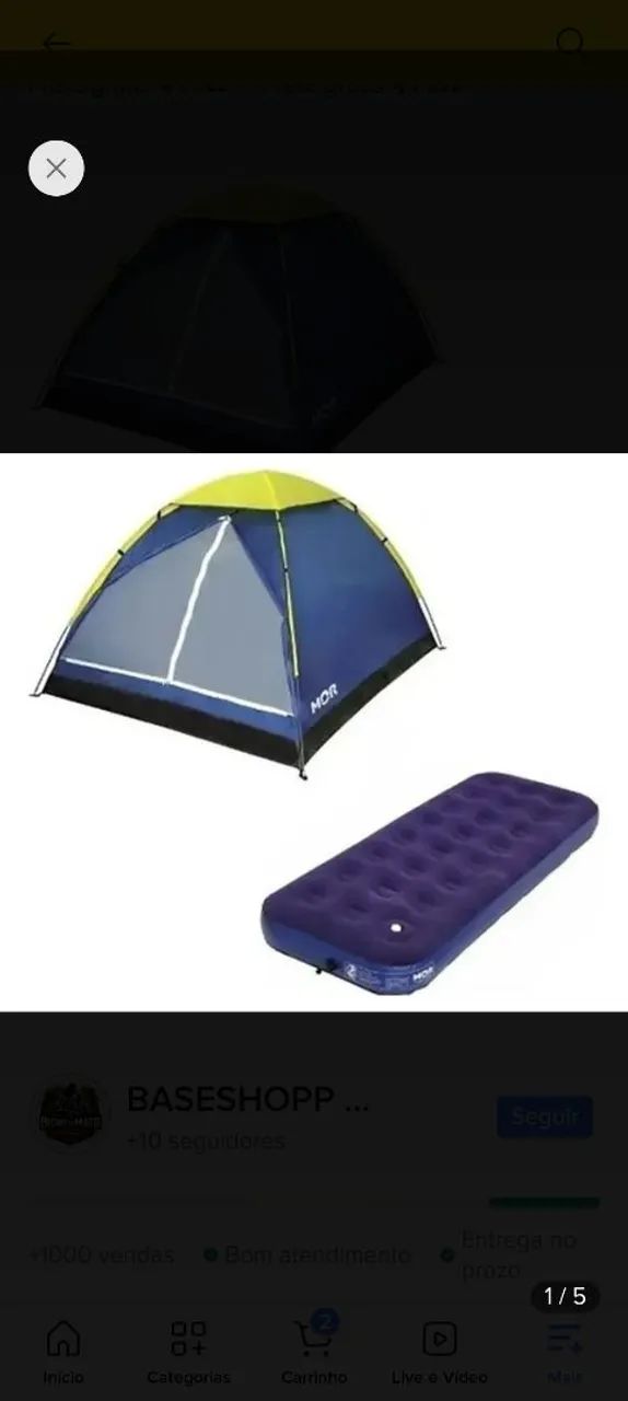 Barraca de acampamento.