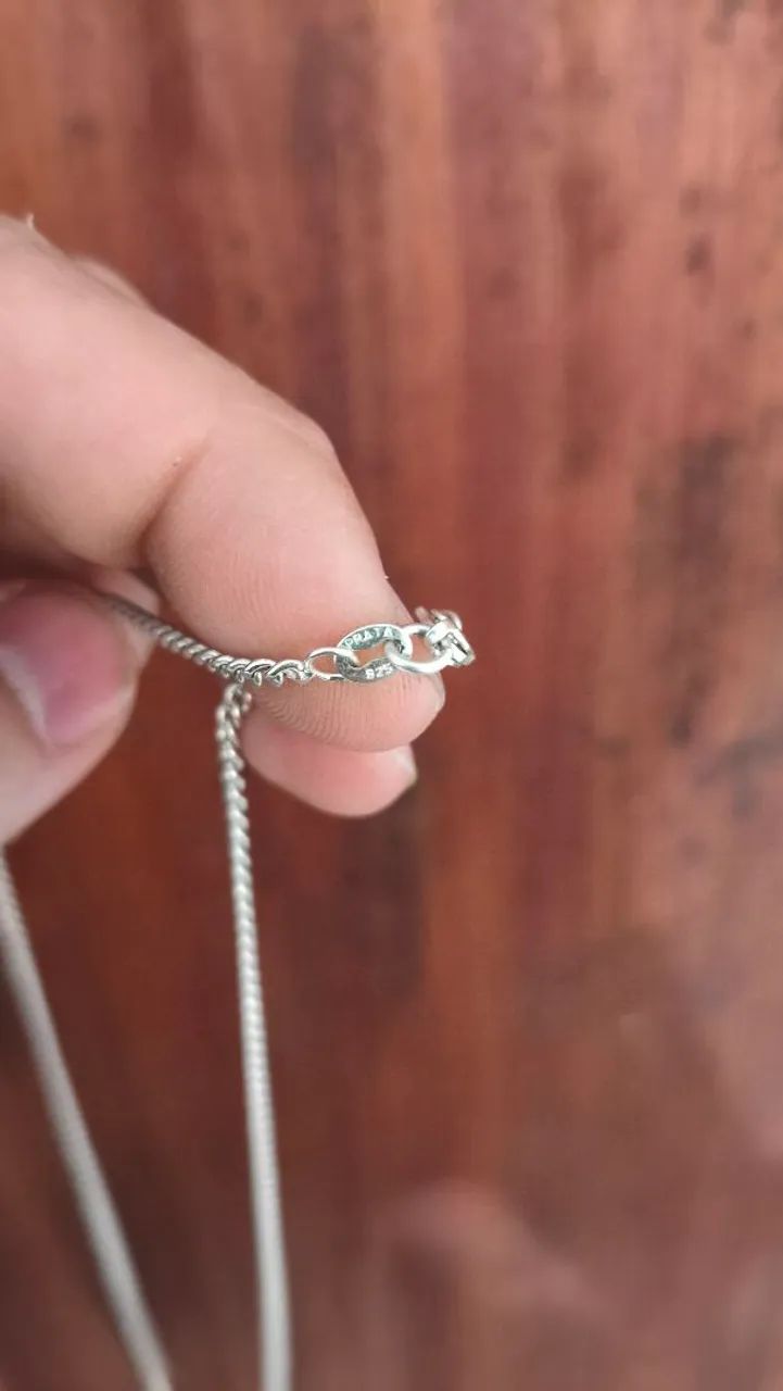 Corrente de prata 925 com pingente  - Foto 2