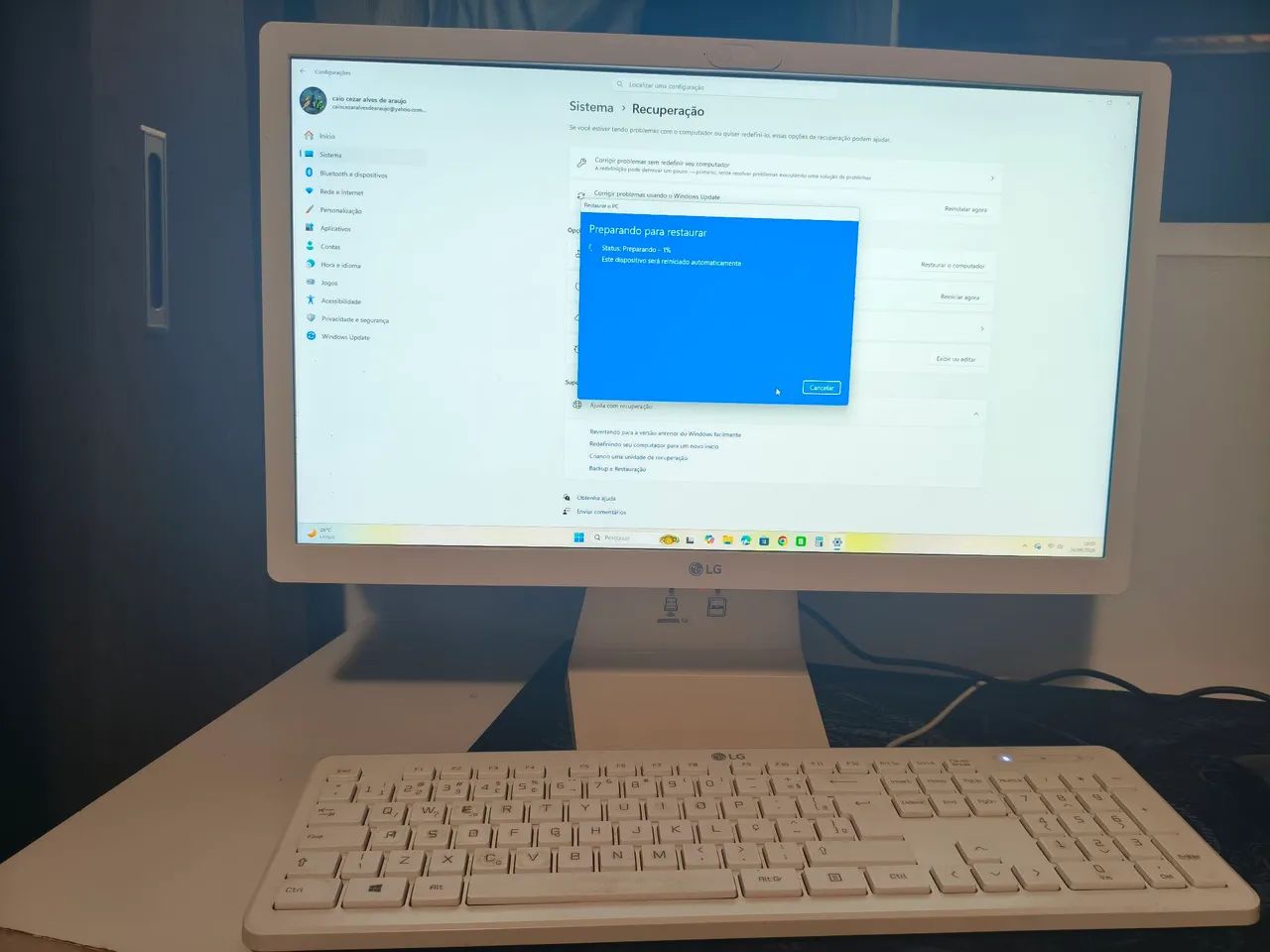 Computador All in One LG 21,5? Full HD + Teclado e Mouse