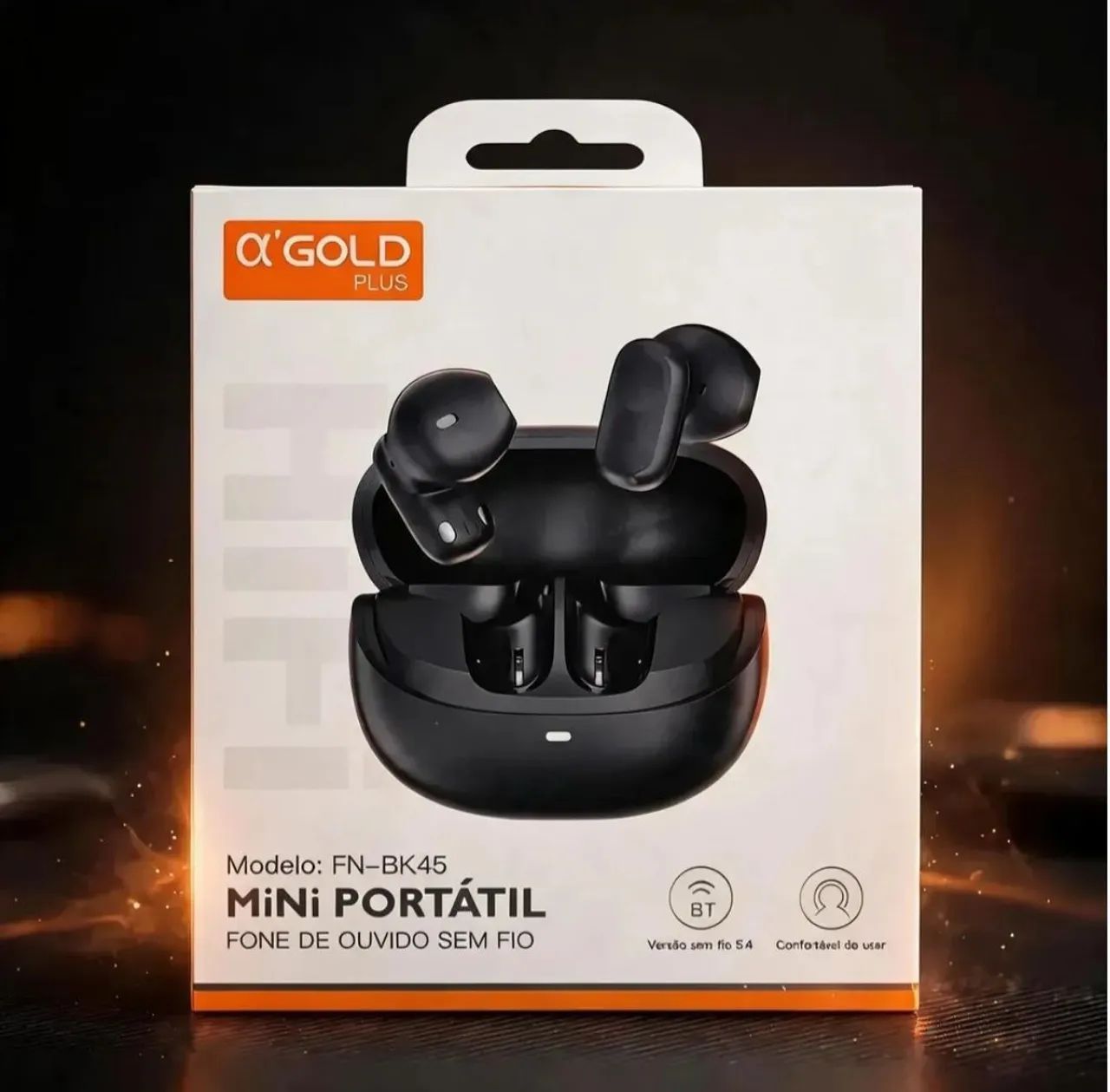 Fone de Ouvido Bluetooth A'gold Mini Preto Compacto  - Foto 4