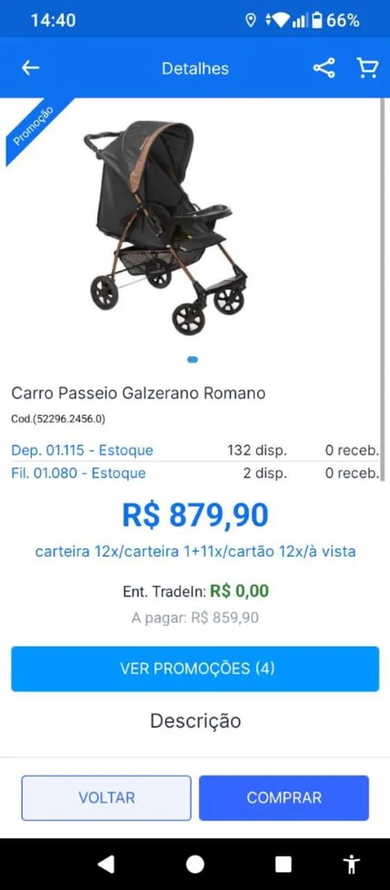 Berço cama  carrinho de bebê  novo na caixa  - Foto 2