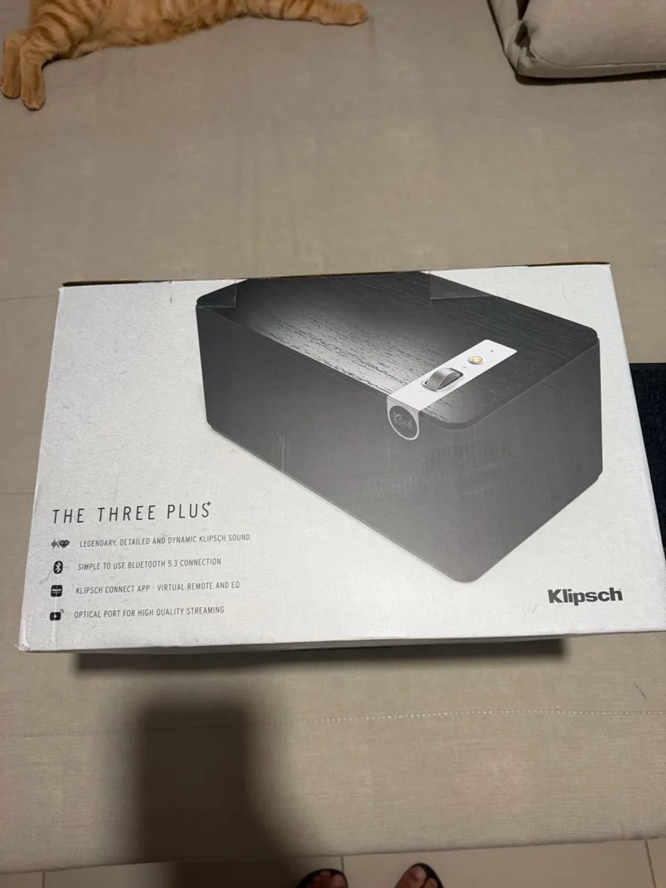 Caixa Bluetooth Klipsch The Three Plus 120W Auxiliar Preto - Foto 5