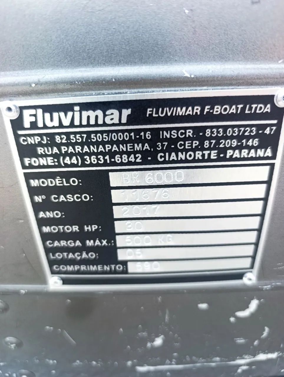 Conjunto Embarcação fluvimar, carreta e motor 30hp com partida elétrica  - Foto 5